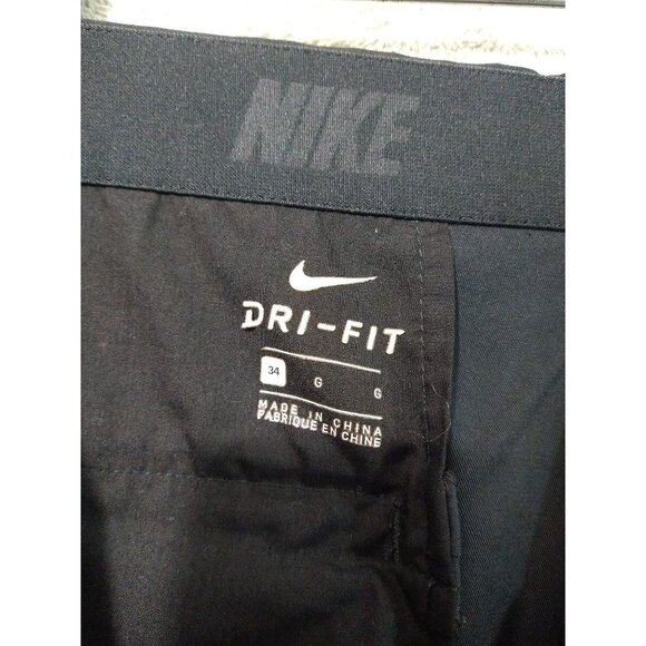 Nike Golf Pants Mens 33x35 Black Dri Fit Flat Front Straight Leg Performance - Picture 7 of 10